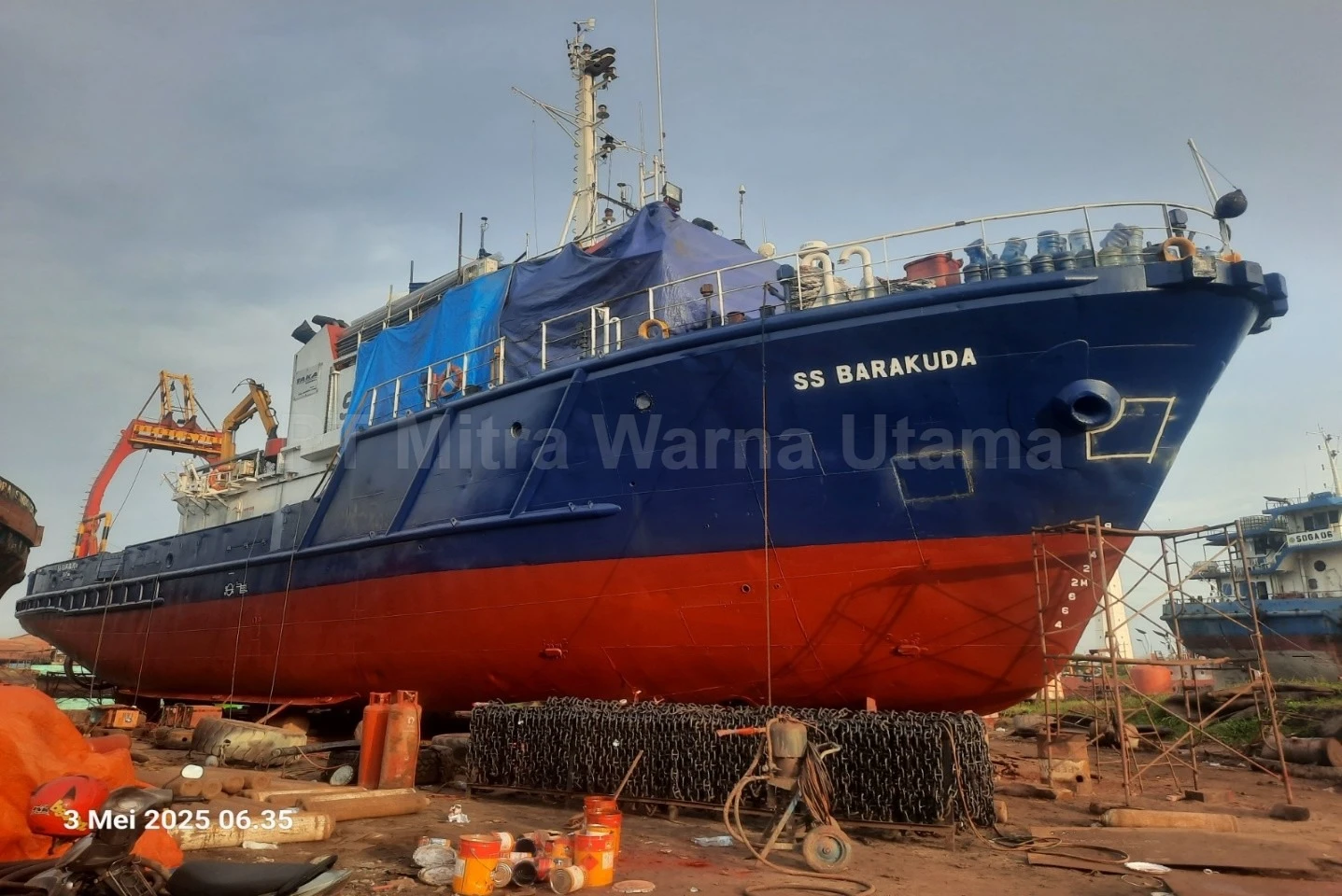 Proyek Coating Kapal SS Barakuda - PT Taka Geodrill Indonesia - Bandung